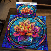 Buntglas-Lotus-Puzzle, 1000 Teile